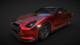 Nissan GT-R 2008 red