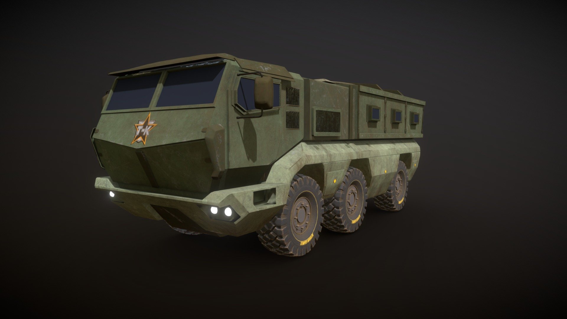 Russian Kamaz Typhoon made as a game ready asset, during my internship at XForm Games.

This model was modelled with Blender and textured with Substance Painter 3d model