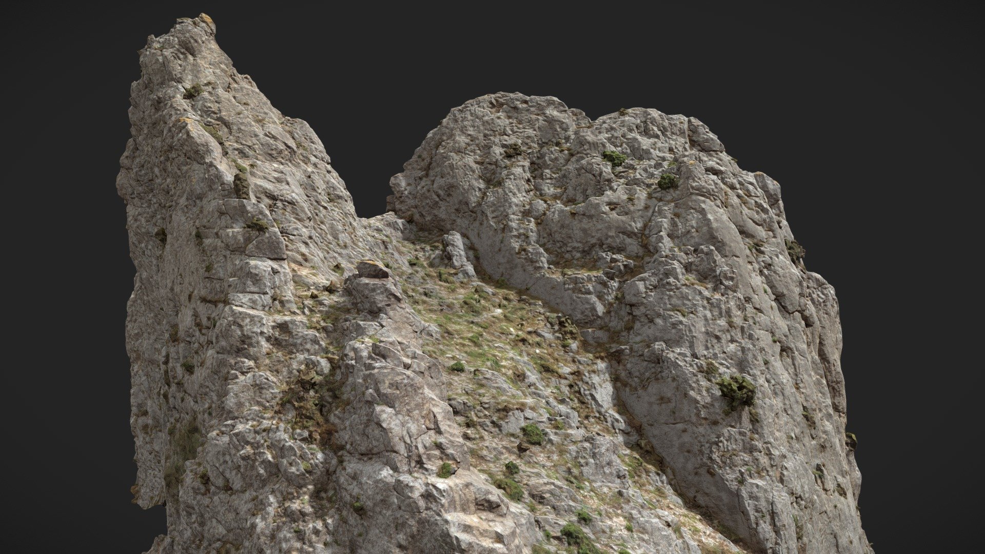 Captured in neutral lighting conditions. Feel free to rotate the lights.

Mountain cliff scan with 8K PBR textures: 




Albedo

Normal

Roughness

Displacement

Ambient Occlusion

Vegetation Scatter Mask

Rendered in Cycles with displacement + adaptive subdivions + vegetation:


Additional Files contain:




blender source file + packed textures

.fbx

.obj

textures 8k

Please let me know if something is not working as it should 3d model
