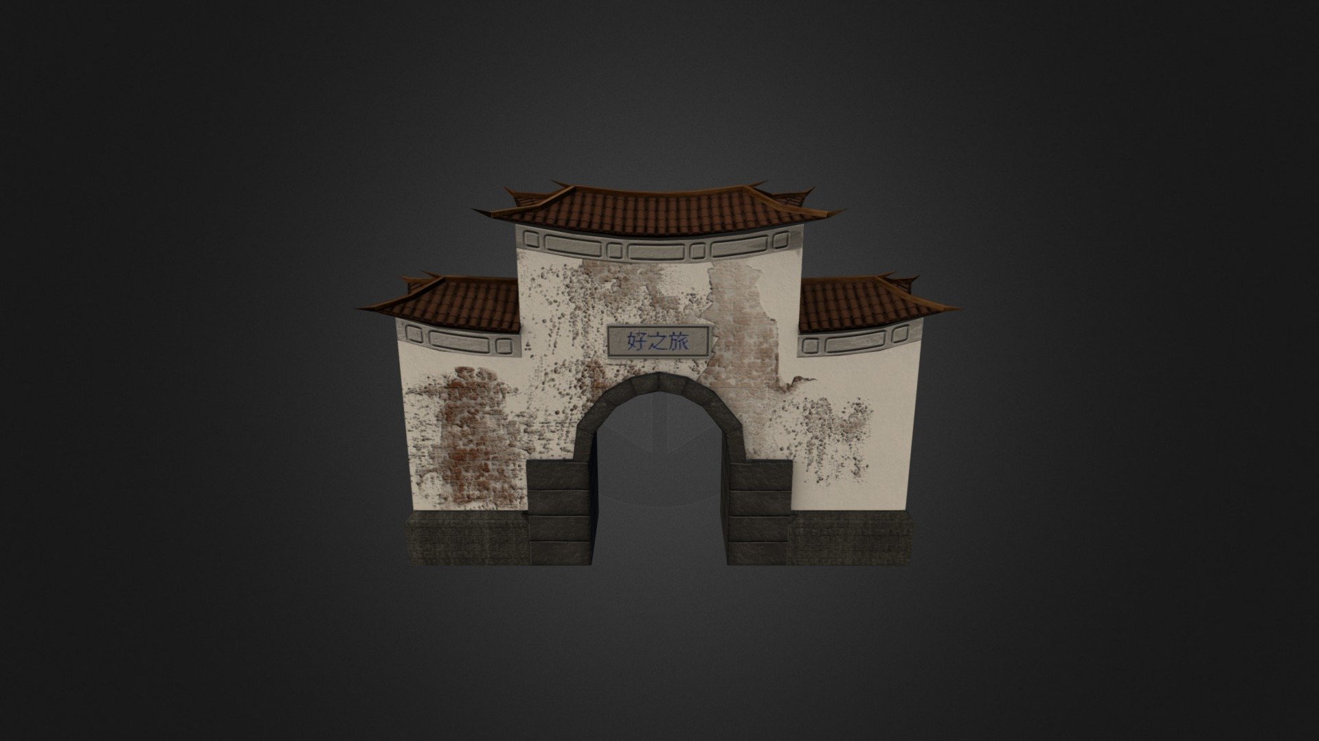 Published by 3ds Max - Ancient Chinese Portal - Download Free 3D model by Vicente Torres Rossello (@bulpicatrepode) 3d model