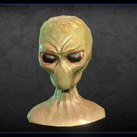 Alien sectoid, head, alien