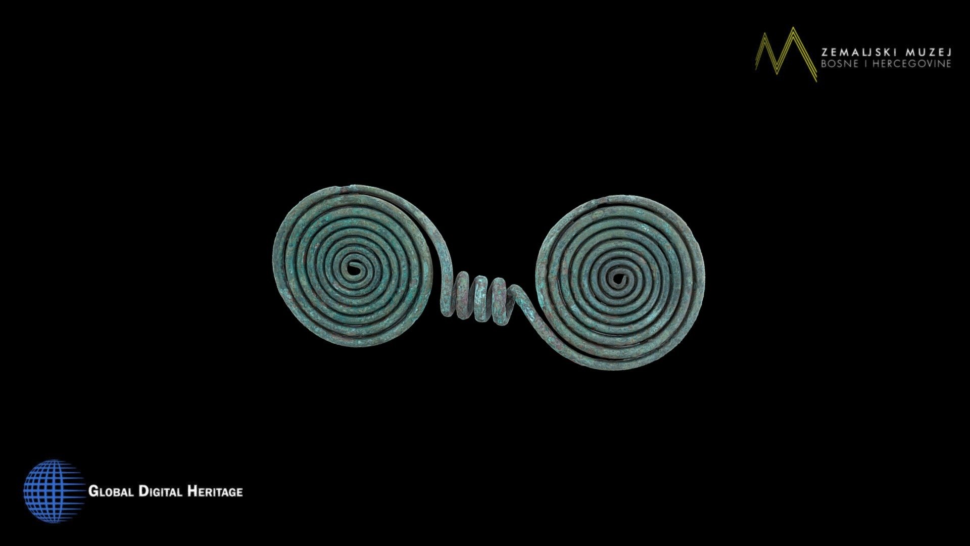 &ldquo;Early and Middle Bronze Age of eastern Bosnia Bronze spectacle pendant, made of two discs and spiral between them. Lenght 13.9 cm. From the site of  Laze on Glasinac (eastern Bosnia) - Tumulus XVII, Grave 1. Late 3rd and first half of the 2nd millenium BCE. Artifact in the National Museum of Bosnia and Herzegovina. Processed in Reality Capture from 555 images. GDH ID No. 1329 

This project is a collaboration between Global Digital Heritage and the National Museum of Bosnia and Herzegovina in Sarajevo.
