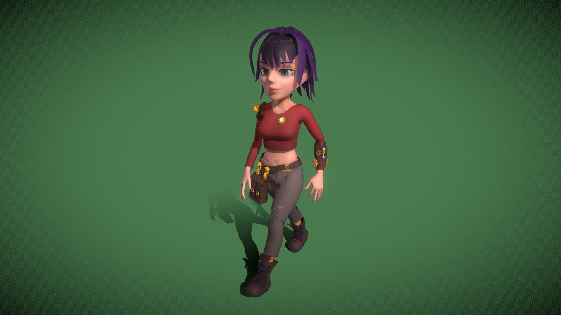Stylized character of Steam Punk 

prepared rigging for animation

textures are divided into three parts, body, clothes, hair

Non Shading 30350k - Cartoon girl - Buy Royalty Free 3D model by Nangliy (@AntQfors) 3d model