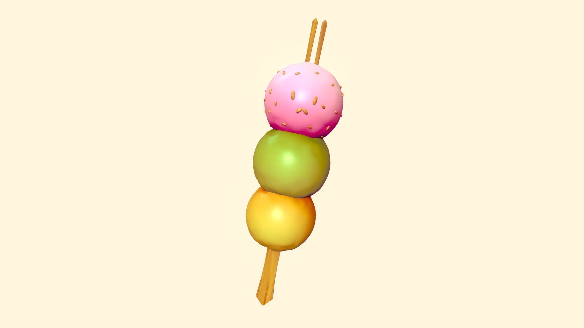 My rendition of the Bunny Dango from Monster Hunter Rise 3d model