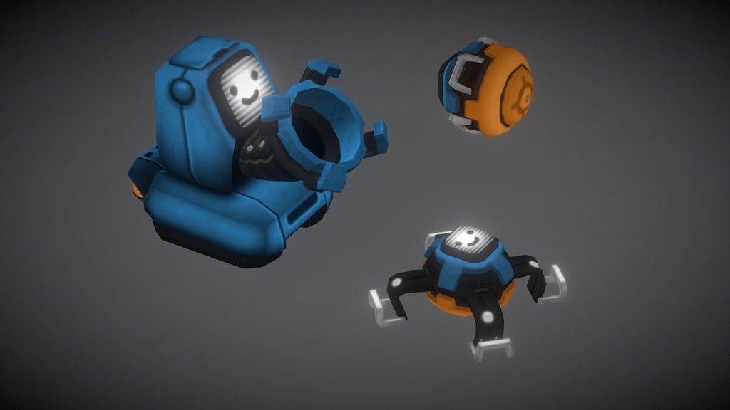 New weapon for our indie project  Shootbots online.
Please vote us on the steam greenlite!

http://steamcommunity.com/sharedfiles/filedetails/?id=873765730 - Spiderminer 3d model