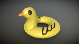 Duck Floatie balloon, toys, duck, pool, water, beach, yellow, swimming, pressure, floaty, inflate, floatie, floatyboi, lowpoly, low, poly, air