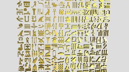 Hieroglyph symbol, egypt, egyptian, metalic, downloadable, hieroglyphs, egyptology, cultural-heritage, metalico, symbols, hieroglyphics, freemodel, jeroglificos, hyerogliph, free, hyerogliphics