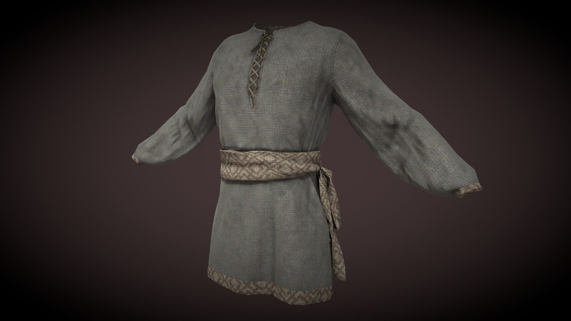Created and remeshed in Marvelous Designer 
Painted in Substance Painter
Fits default Character creator male - Tunic Sash 2 - Buy Royalty Free 3D model by wolfgar74 3d model