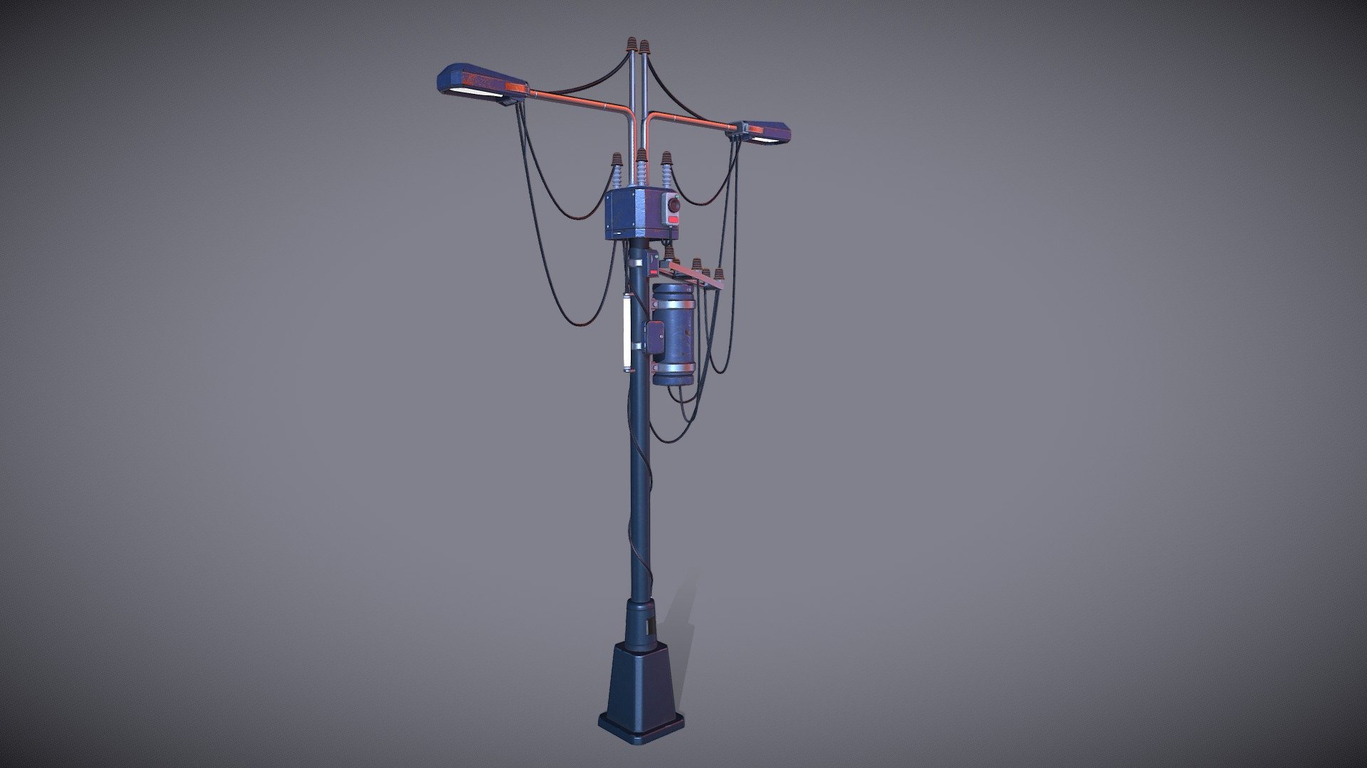 Street light with generator - 3D model by Ratamandril 3d model