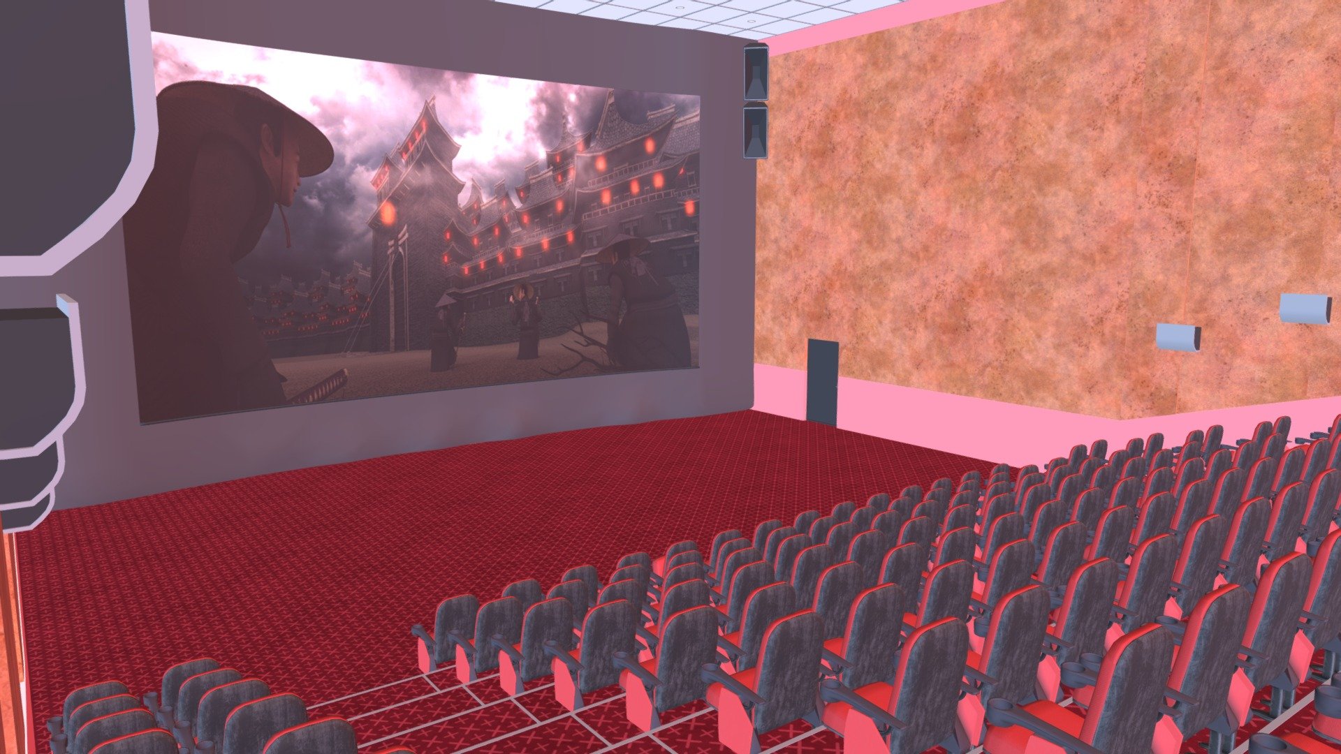 Cinema - interior for your presentation films and other project.You can play your movie for VR.
All materials PBR.

Pack includes:
- Cinema interior in two colors. And you can create other Interior coloring.
- Cinema chair. You can create any number of chair lines.
- Screen - Cinema Hall - Buy Royalty Free 3D model by Mixall (@Mixaills) 3d model