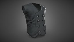 Cowboy Vest games, cloth, vest, people, fashion, west, jacket, clothes, cowboy, western, sweater, men, sheriff, waistcoat, character, low, poly, man, male, clothing