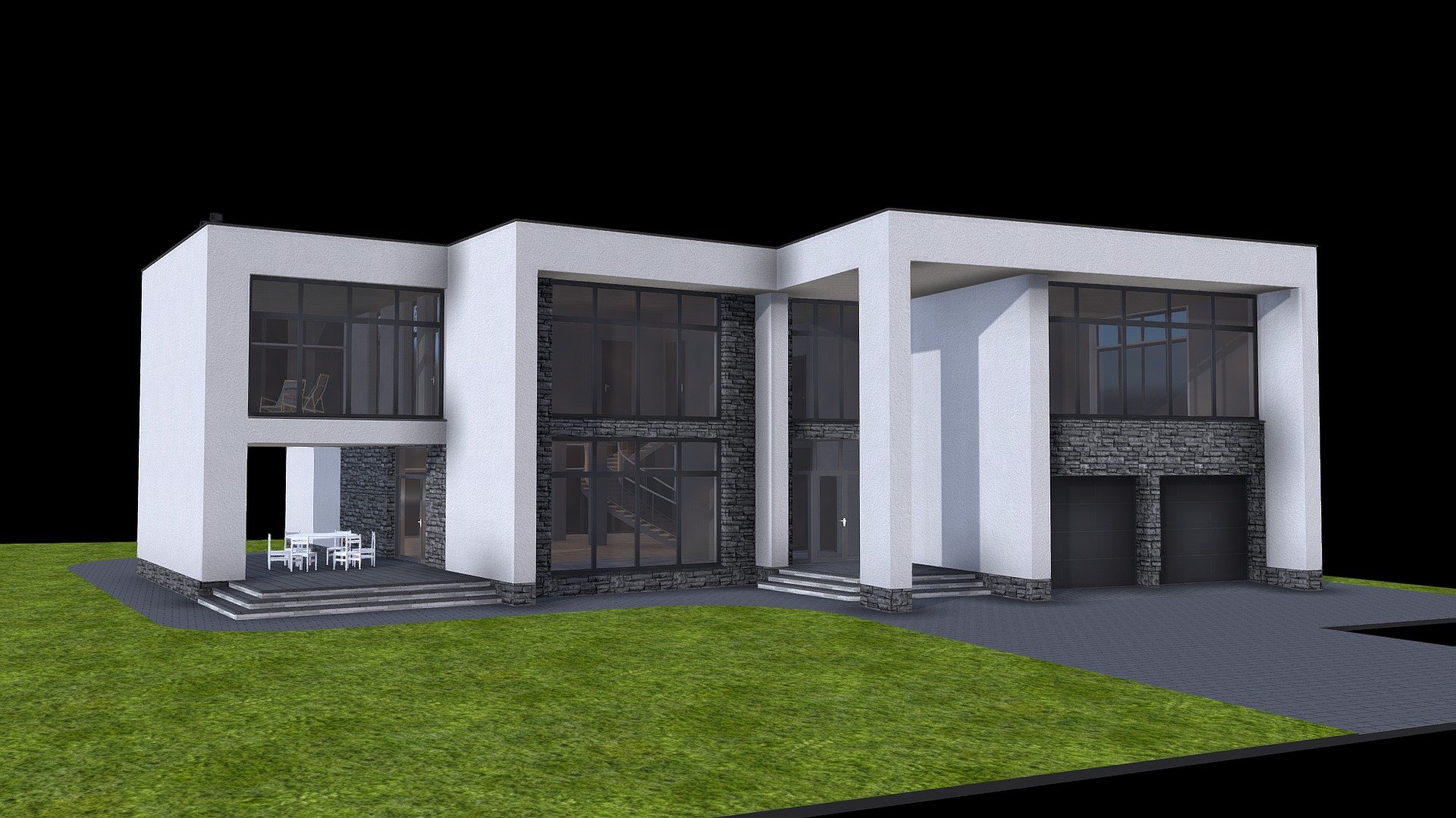 Проект жилого дома 2 0 (Анна) - Download Free 3D model by Лаборатория 2.0 (@Alexsandr.Romanov) 3d model