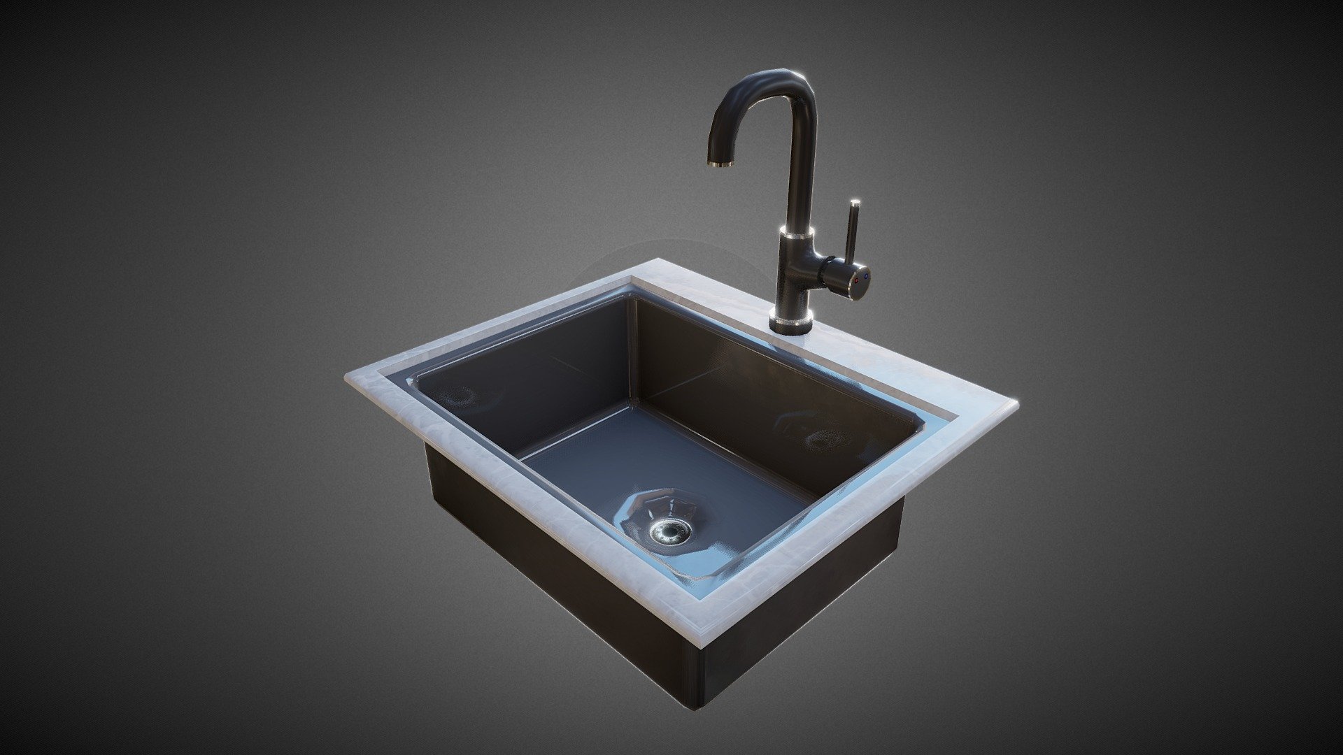 Counter Top Sink and Tap - Game Model - Counter Top Sink and Tap - Game Model - Buy Royalty Free 3D model by Colin Merrick (@colinmerrick) 3d model