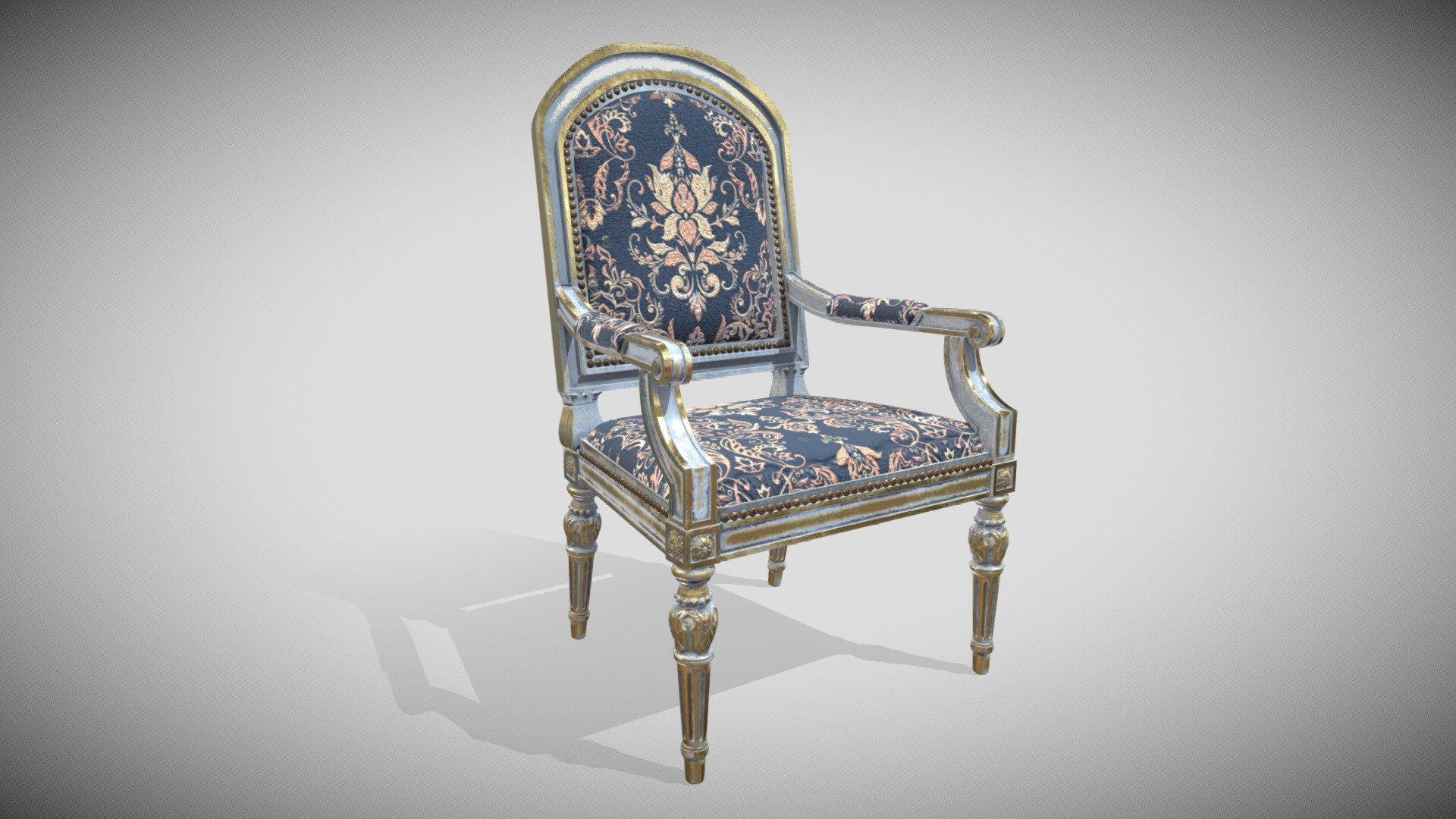 One Material PBR Metalness 4k - Chair - Retta - Buy Royalty Free 3D model by Francesco Coldesina (@topfrank2013) 3d model