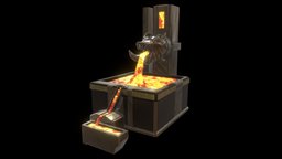Forge Asset smith, medieval, lava, molten, forge, blacksmith, substancepainter, substance, asset, lowpoly
