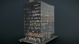 Tokyo, Nomura Co. Ltd. Corperate Office Building office, modern, archviz, urban, asia, tokyo, realistic, baked-lighting, pbr-game-ready, architecture, pbr, low, poly, gameasset, city, building, interior, gameready