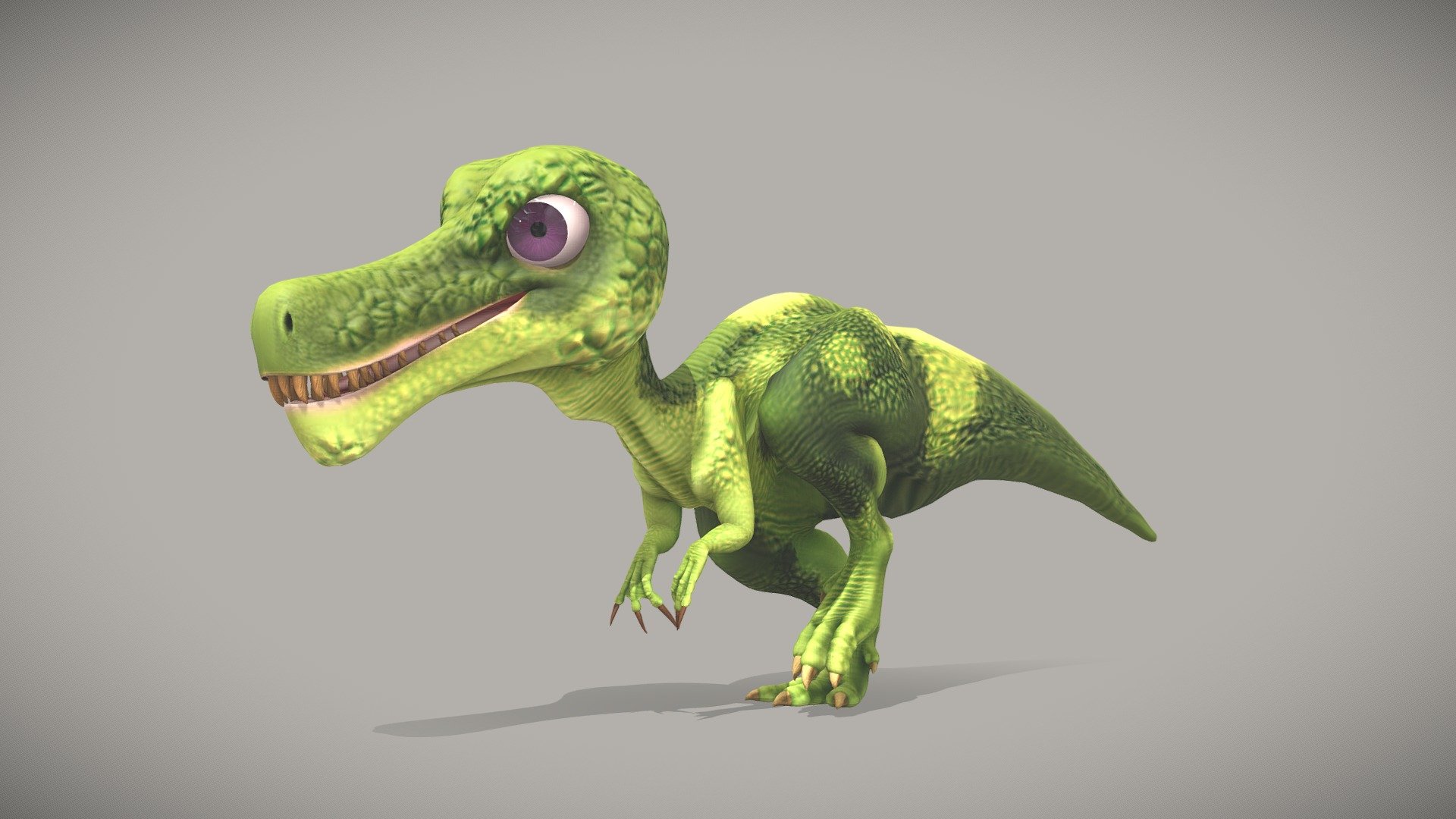 An animated cartoon Baryonyx Walkeri I've made with Blender and Gimp and which is part of a small collection of  Cartoon Prehistoric Creatures so subscribe it to stay tuned 3d model