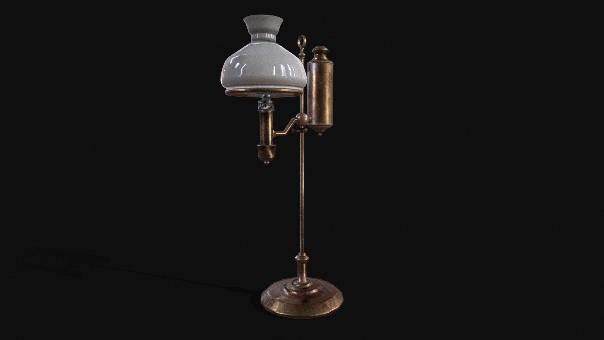 This is a charming and attractive Victorian oil lamp worn from use 3d model
