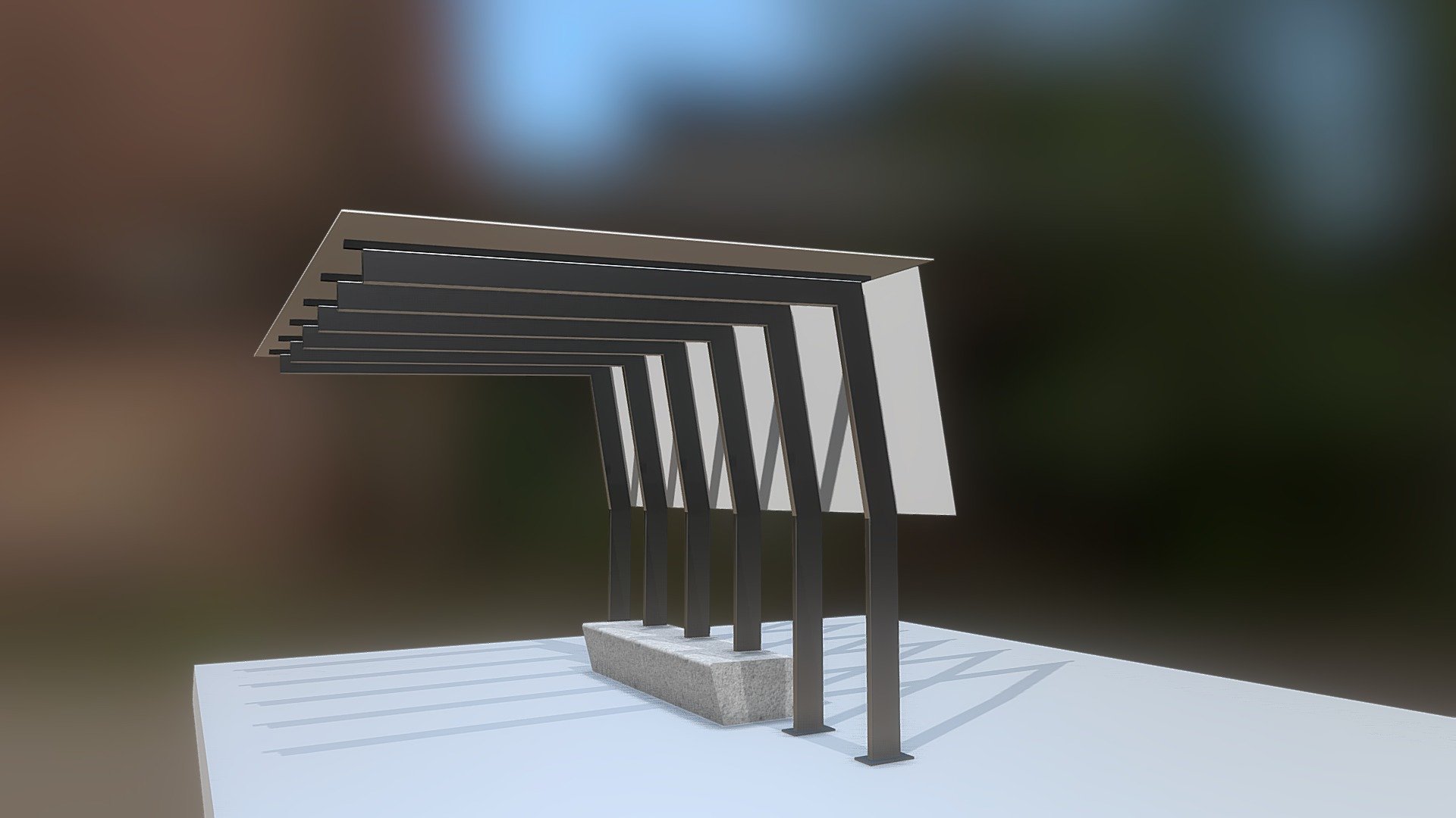 3D model of 3rd year studio design-build rain canopy for local elementary school - Canopy Design-Build - 3D model by loganh96 3d model