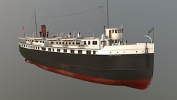 SS Wisconsin steamer ship vessel, passenger, steamship, wisconsin, michigan, watercraft, steamboat, steamer, lakes, 1890, usa