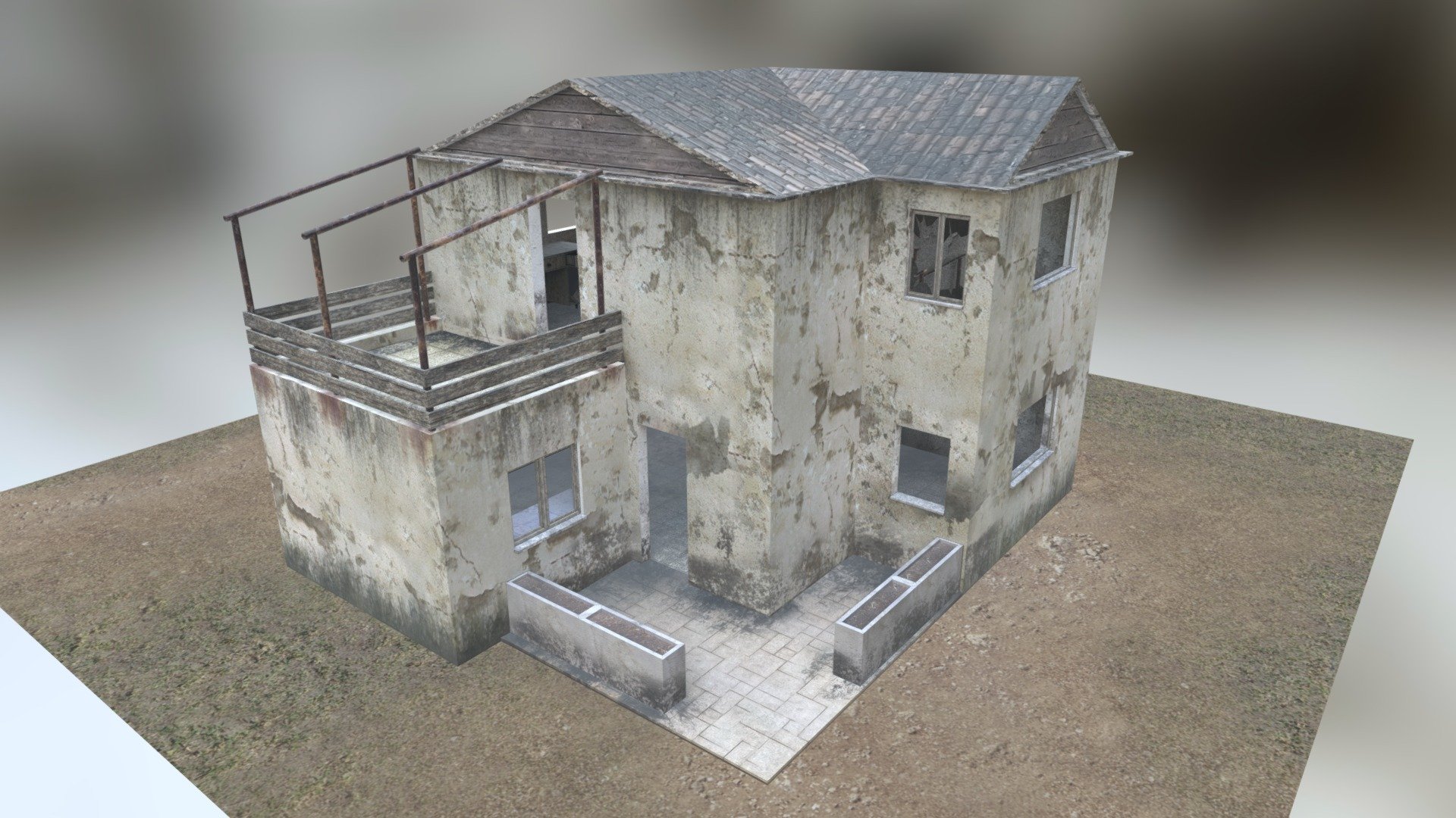 First model of my &lsquo;Ghost town' Series - A series of Low Poly, Game ready abandoned derelict modern private houses.

A small house, Interior and exterior are accesable.
1024x1024 px texture resolution 3d model