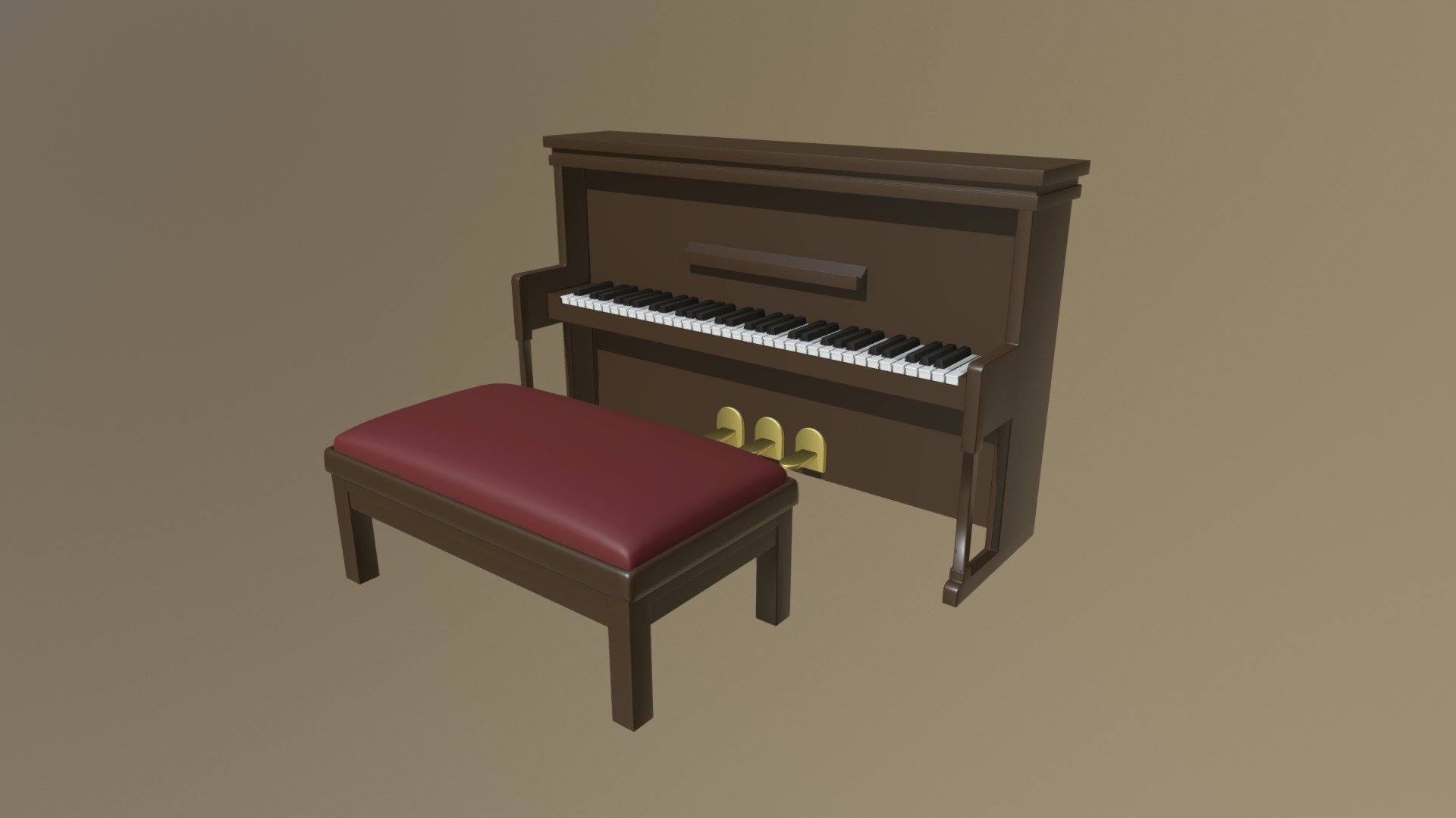 Church piano set that was created in Blender. This is a pack of the church piano and the church piano bench that can be found in the Church Asset Pack V2. This set is for people who may just want the piano and the piano bench from the asset pack and nothing else. These models use PBR textures and were made using the metalness workflow. Included with the models are several PBR textures that can easily be edited in photo editing software. You also get UVLayout maps to see how each model is divided and textured 3d model
