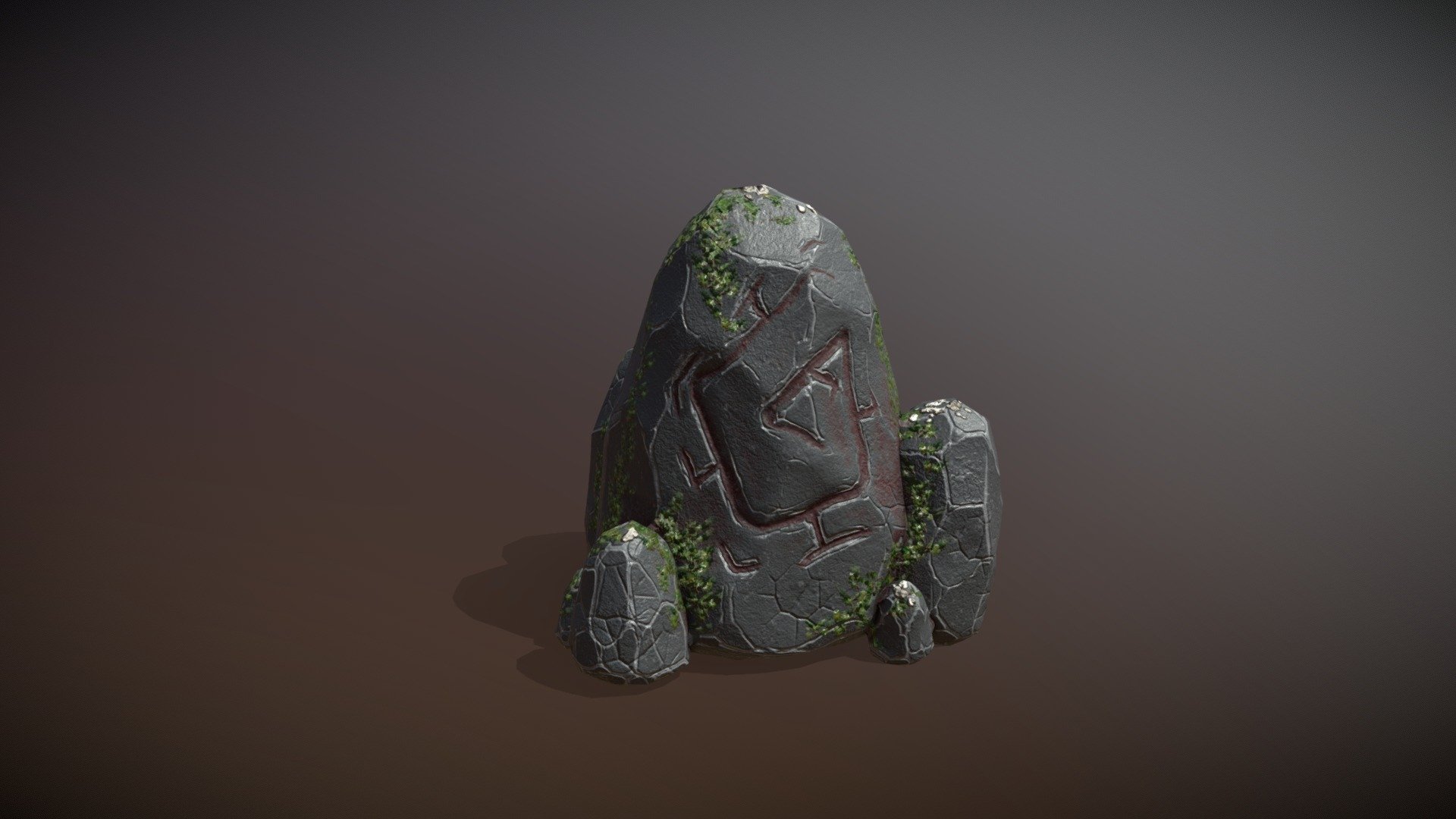 rock with rune - Rock - 3D model by TentakelSpektakel 3d model