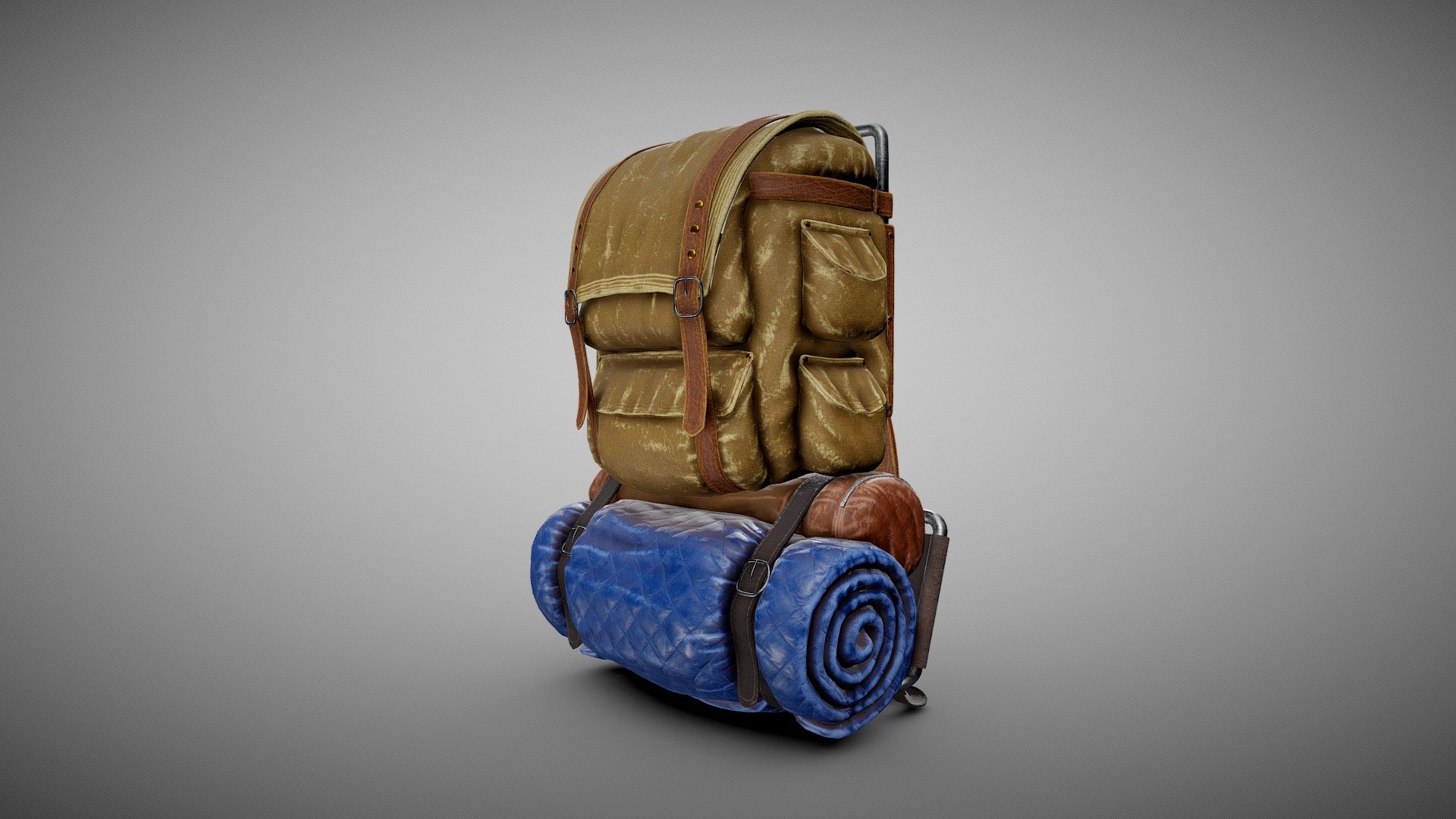 Camping/Hiking Backpack - 3D model by egarciamuro 3d model