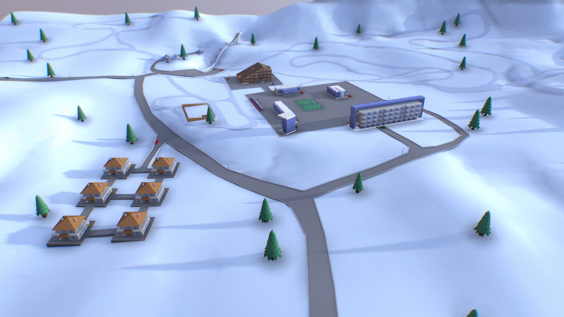 Ski-biathlon_complex - 3D model by Mau3DProjects 3d model