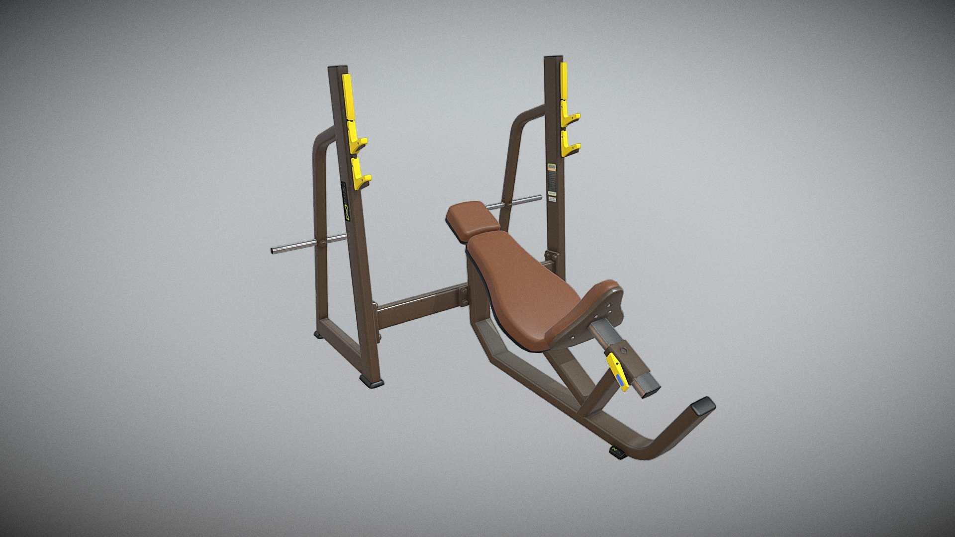 http://dhz-fitness.de/style-1#E1042 - OLYMPIC BENCH INCLINE - 3D model by supersport-fitness 3d model