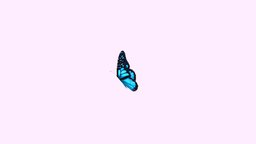 Animated Butterfly animals, butterfly, nature, bugs, insects, animated-rigged, lowpoly, hand-painted, stylized