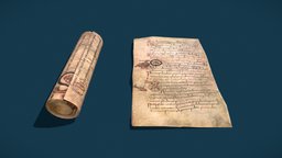 Scroll of Sacramentaire de Gellone medieval, scrolls, clutter, page