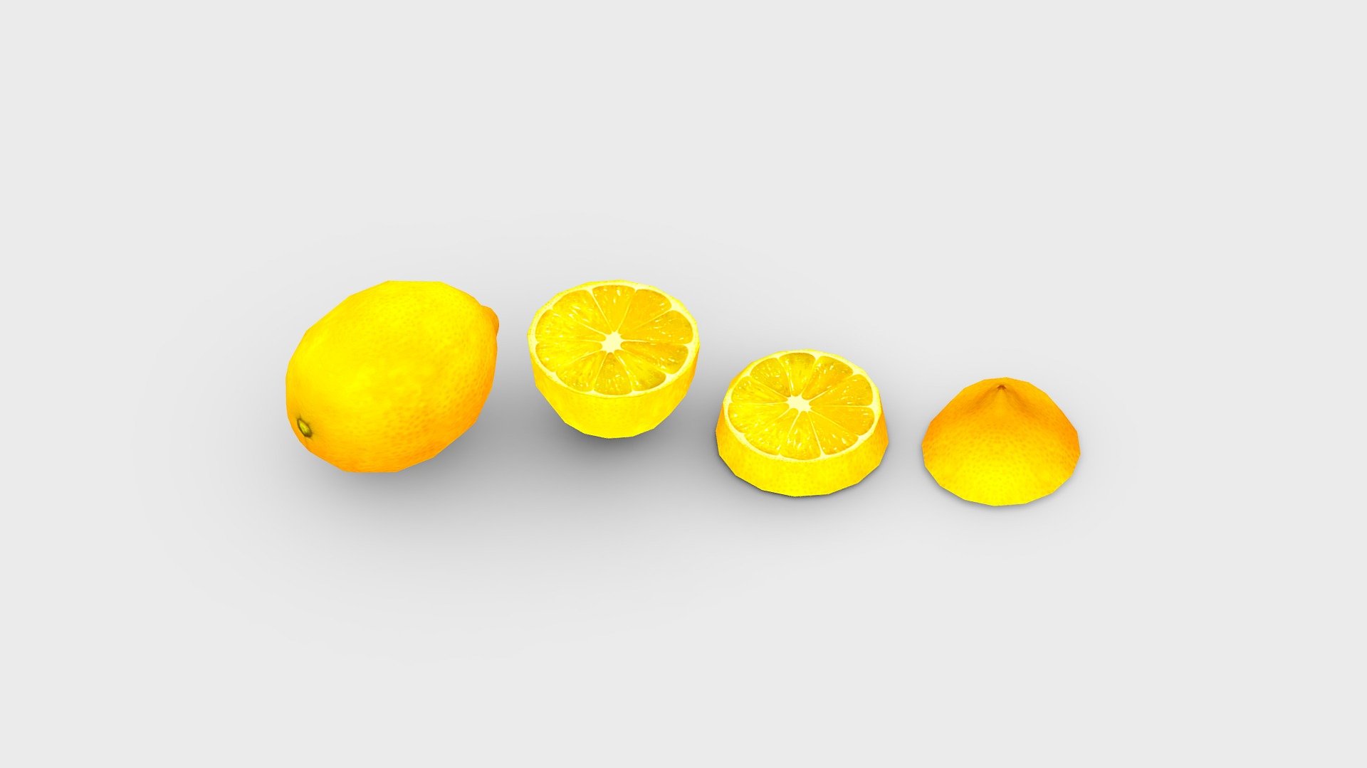 Cartoon fruit - lemon and slice - Cartoon fruit - lemon and slice - Buy Royalty Free 3D model by ler_cartoon (@lerrrrr) 3d model
