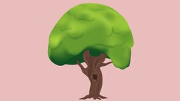 Stylized Toon Tree trees, tree, plant, forest, toon, cute, handpainted, cartoon, stylized