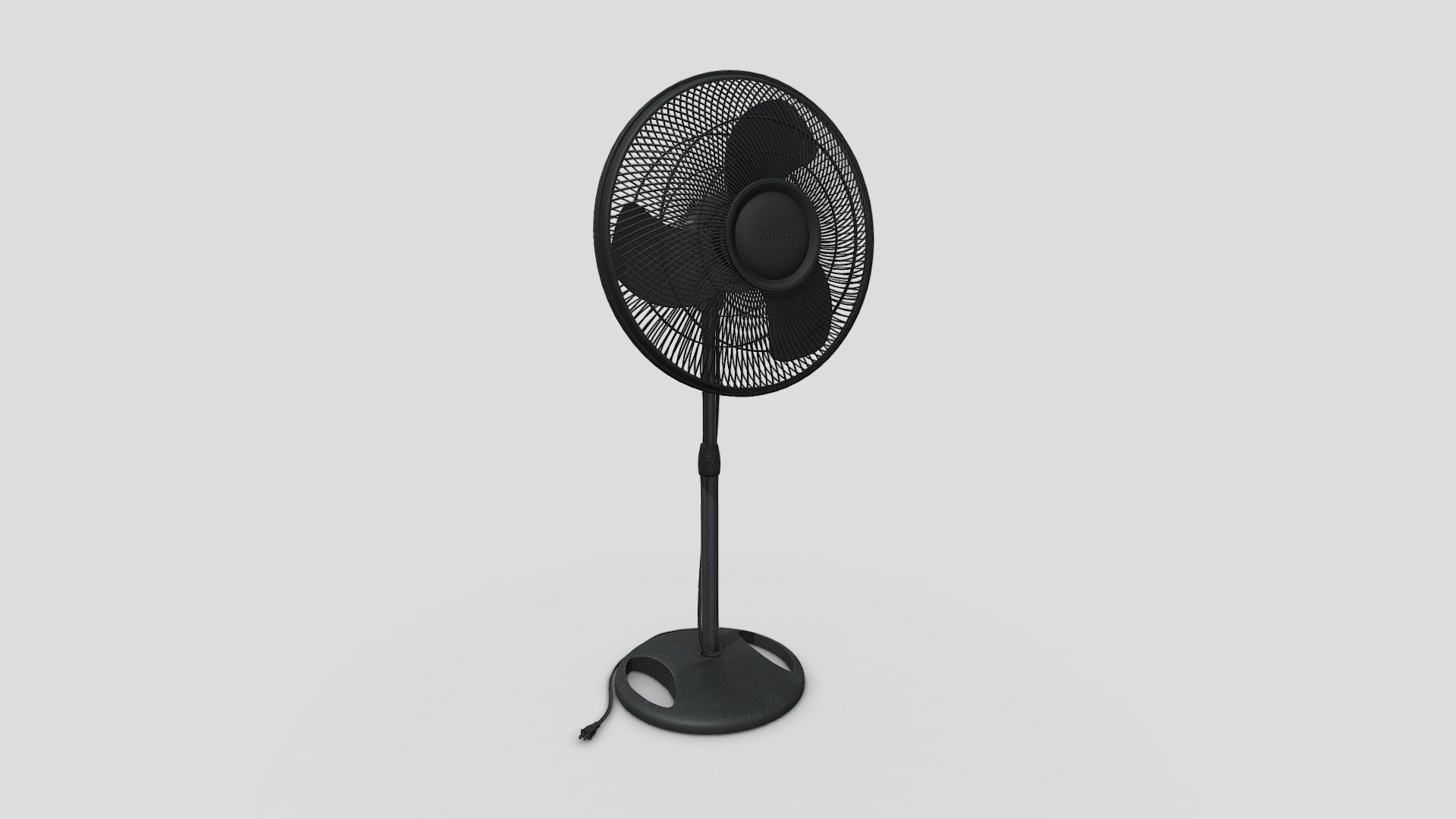 A medium poly dark gray plastic pedestal fan with a simple rig and 4k png textures.




4k png textures with 8 and 16 bit OpenGL normal maps

UE4 ORM and Unity SRP Mask packed textures included

Unity HDRP 2021.1 package included

Verts : 28,916 || Faces : 25,763 || Tris : 53,688

Texel Density : 23.80px/cm :: 4096px - Oscillating Pedestal Fan - Download Free 3D model by HippoStance 3d model