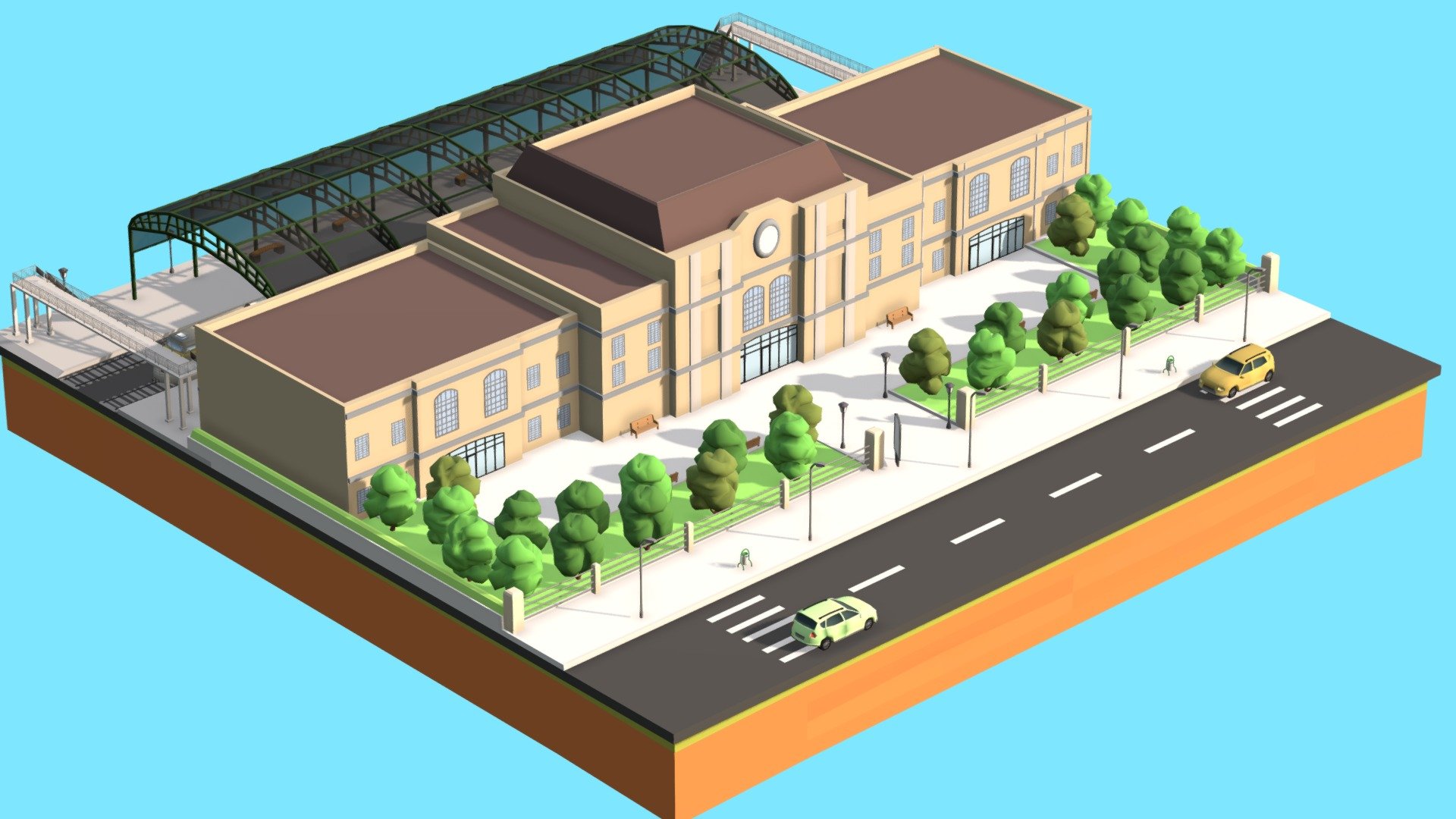 low poly train station model

my cgtrader link: https://bit.ly/39Rtyu1 - Train Station - 3D model by Eymen Güler (@eymenguler) 3d model
