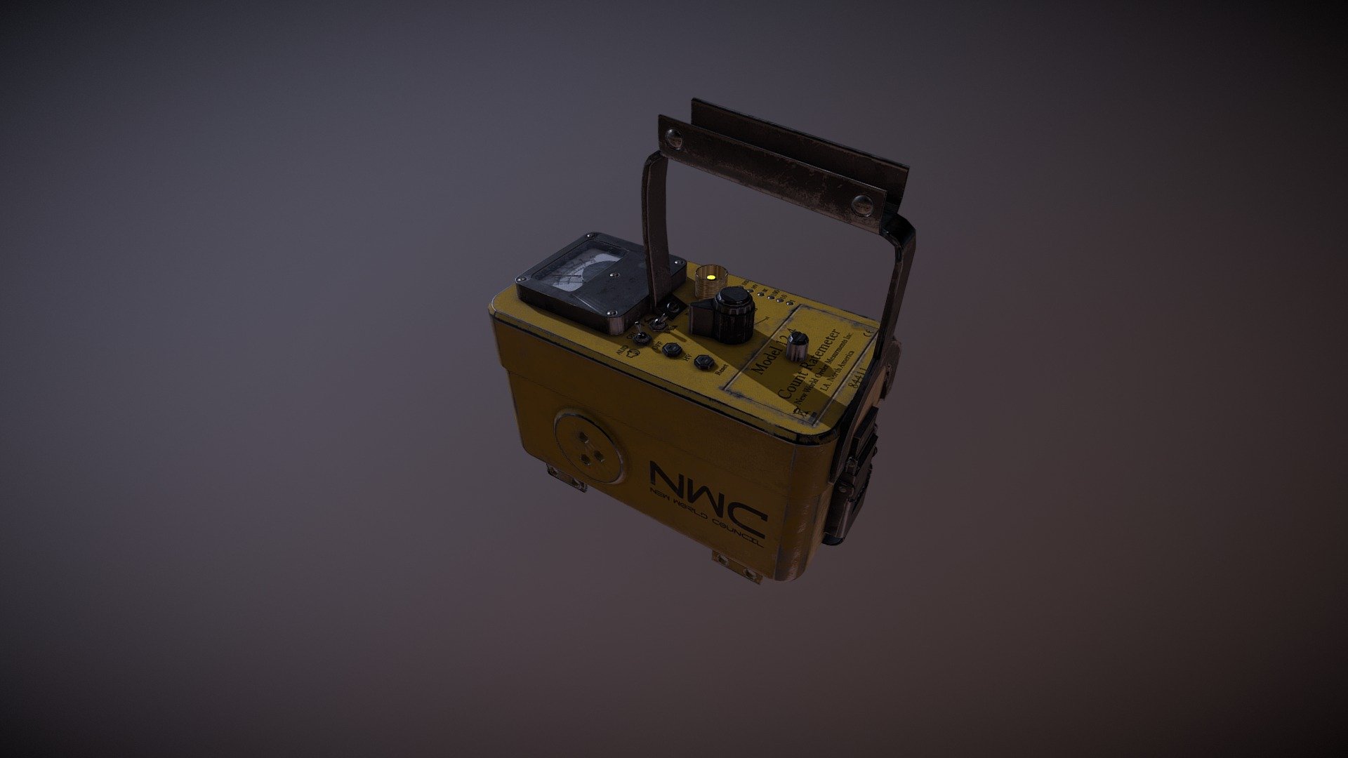 Small asset project I decided to do to go into my University environment. 

5608 tris - Geiger Counter - 3D model by Malcolm Nicoll (@MalcolmNicoll) 3d model