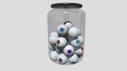 Jar Of Eyes Cartoon jar, eyes, glass, cartoon