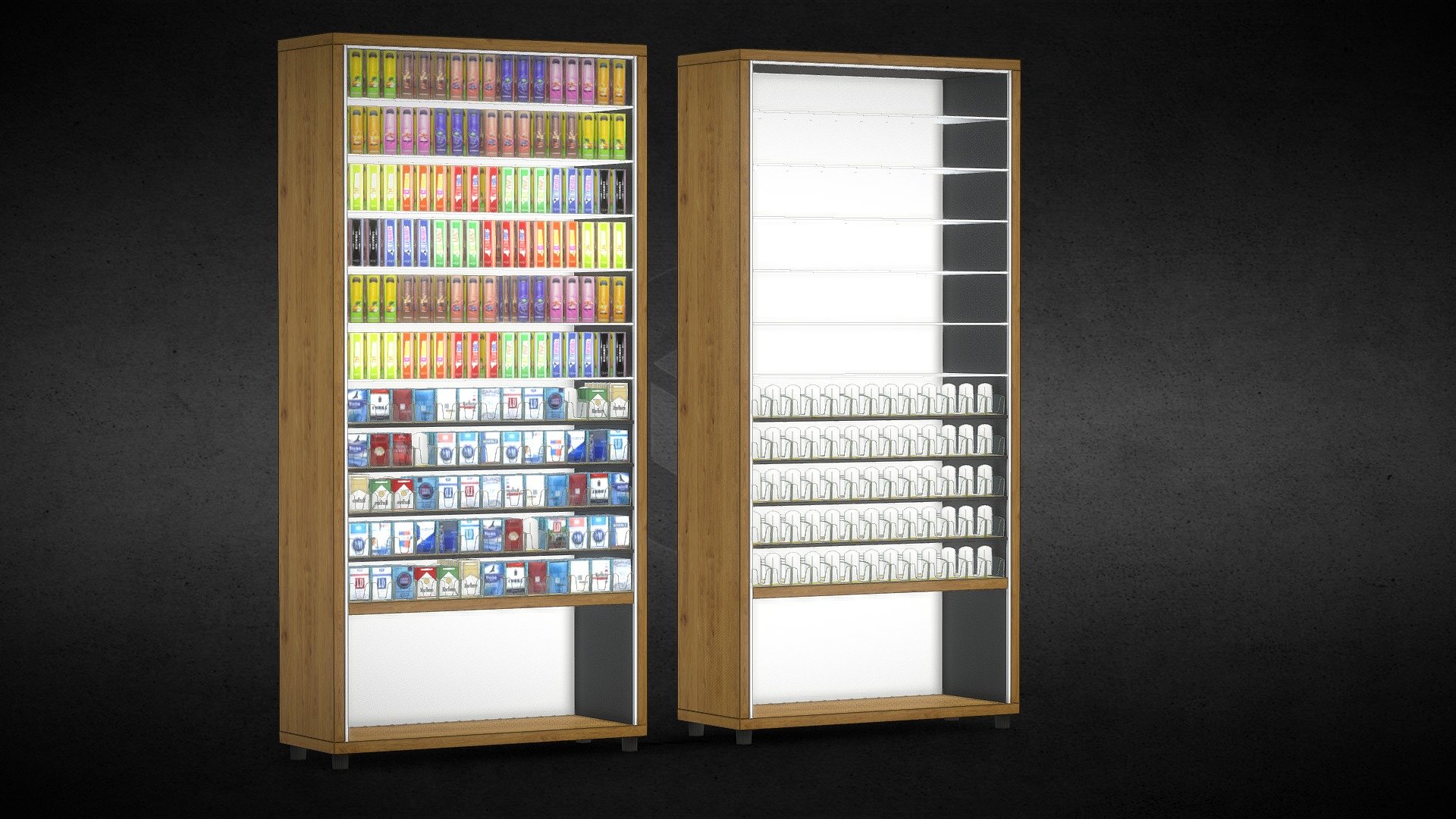 Shelf a pack of cigarettes - Buy Royalty Free 3D model by 3DGrom (@dizartoren) 3d model