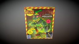 Polluto Box toy, toxic, actionfigure, package, packagedesign, customtoys, polluto, toxiccrusader
