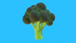 Toon Broccoli plant, toon, cartoony, vegetation, cabbage, broccoli, broccolion, cartoon, car, broccolini