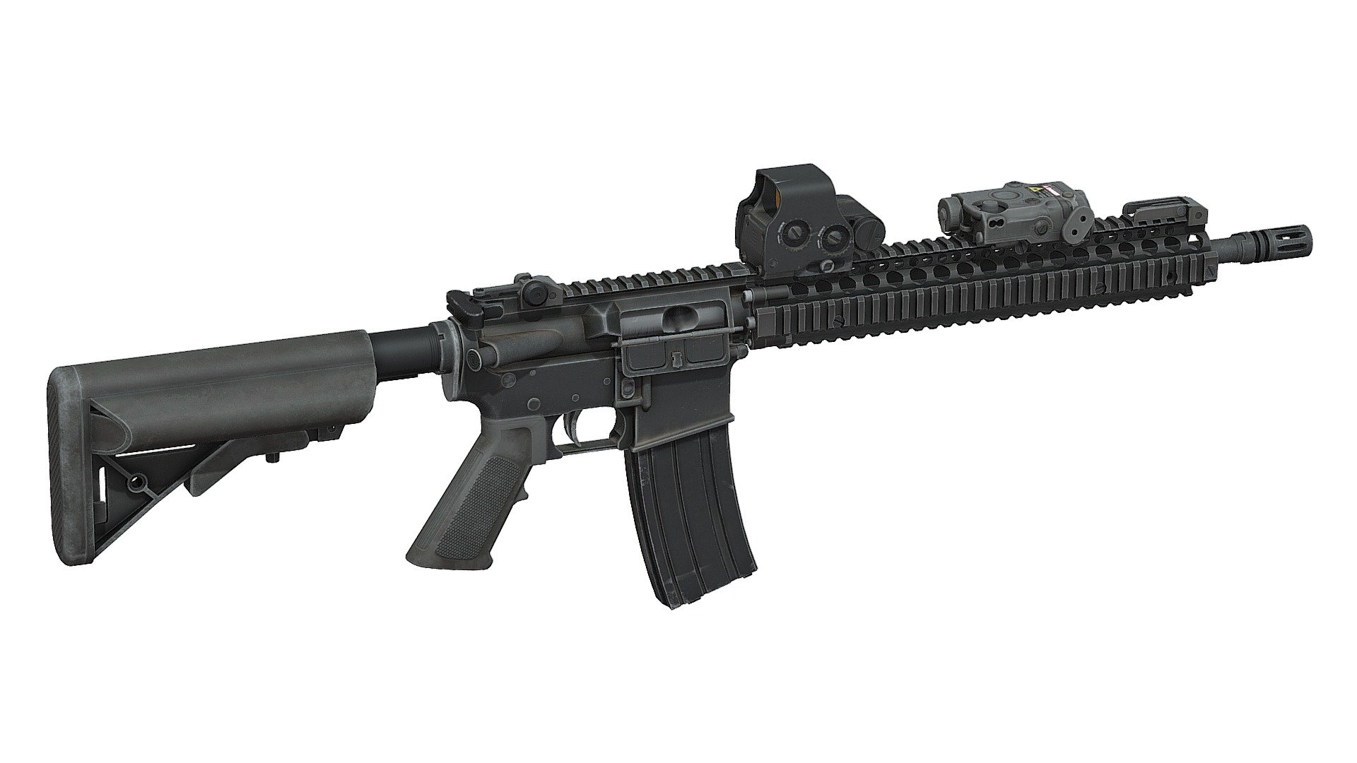 MK18 Assault Rifle - MK18 Assault Rifle - 3D model by momsboxtv 3d model