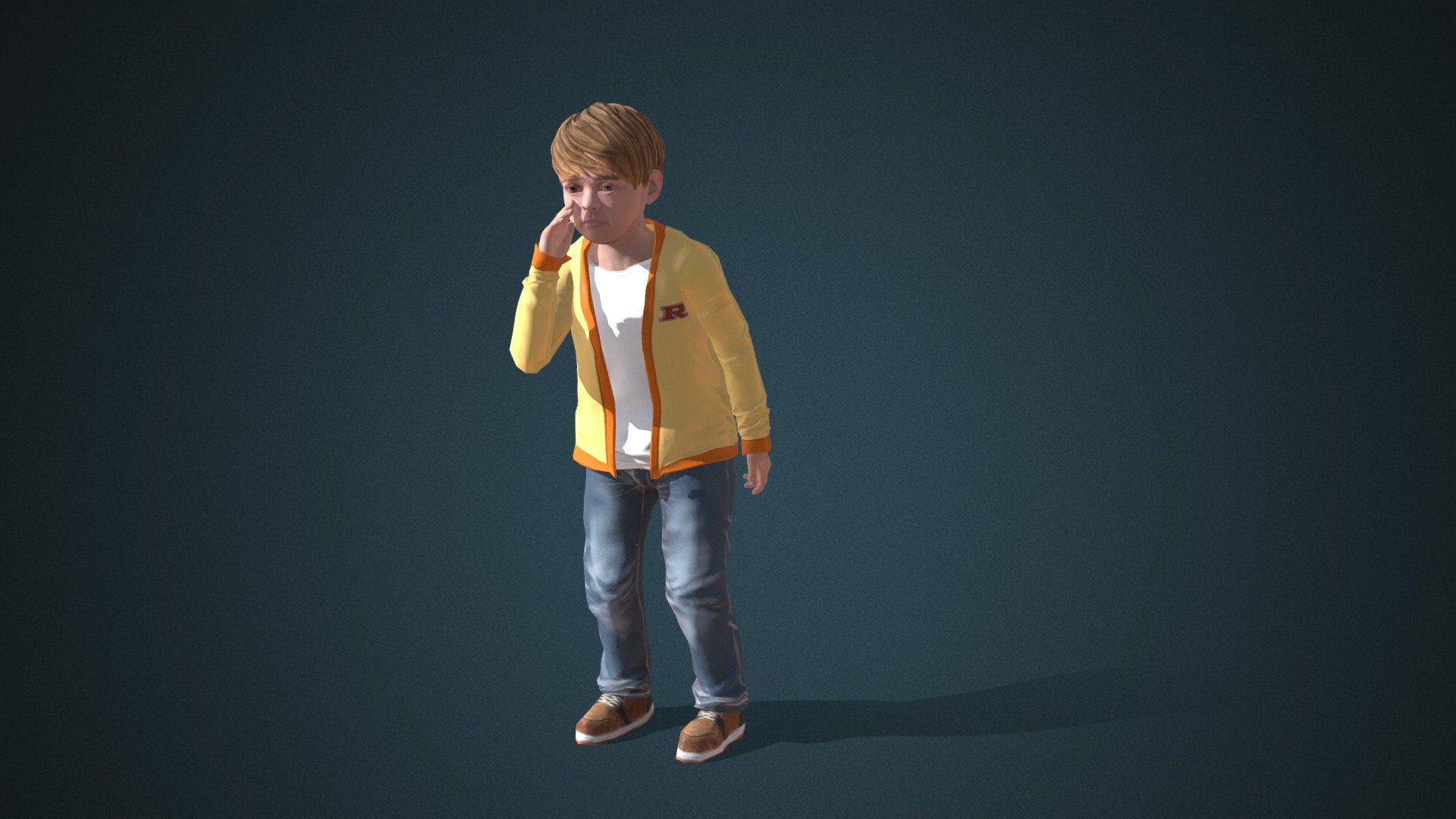 Do you like this model?  Free Download more models, motions and auto rigging tool AccuRIG (Value: $150+) on ActorCore
 

This model includes 2 mocap animations: Kid_Dance,Kid_Talk,Kid_Walk-Bounce. Get more free motions

Design for high-performance crowd animation.

Buy full pack and Save 20%+: Kids Vol.1


SPECIFICATIONS

✔ Geometry : 7K~10K Quads, one mesh

✔ Material : One material with changeable colors.

✔ Texture Resolution : 4K

✔ Shader : PBR, Diffuse, Normal, Roughness, Metallic, Opacity

✔ Rigged : Facial and Body (shoulders, fingers, toes, eyeballs, jaw)

✔ Blendshape : 122 for facial expressions and lipsync

✔ Compatible with iClone AccuLips, Facial ExPlus, and traditional lip-sync.


About Reallusion ActorCore

ActorCore offers the highest quality 3D asset libraries for mocap motions and animated 3D humans for crowd rendering 3d model