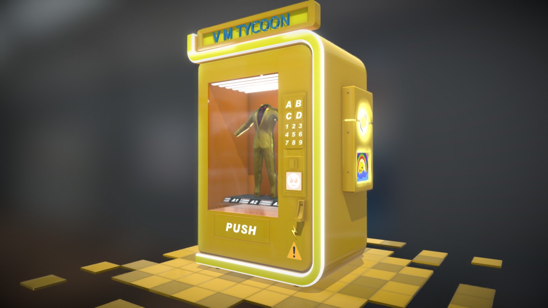 NFT Vending Machine - Yellow skin - 3D model by EdgyCG (@danielp) 3d model