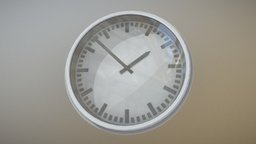 Train Station Clock (Low-Poly) clock, wall-clock, vis-all-3d, 3dhaupt, software-service-john-gmbh, clock-station, train-station-clock, train-station-clock-low-poly, low-poly