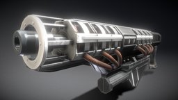 Gauss Rifle rifle, future, railgun, blender-3d, 3dhaupt, sci-fi-gun, gauss-rifle, 3d-coat, blender, sci-fi, futuristic, gun