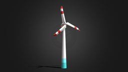 Low Poly Wind Turbine stylized wind, turbine, toon, comic, windmill, circular, climate, renewable, renewable-energy, economy, climate-change, cartoon, stylized, climatehackerz, climate-reversal