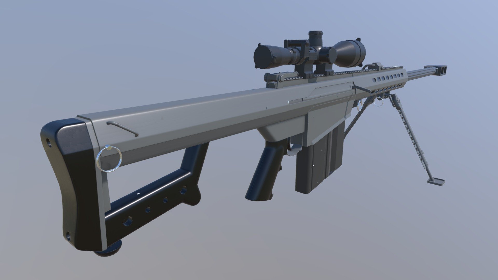 Barret M82A1 - 3D model by morganoliver77 3d model