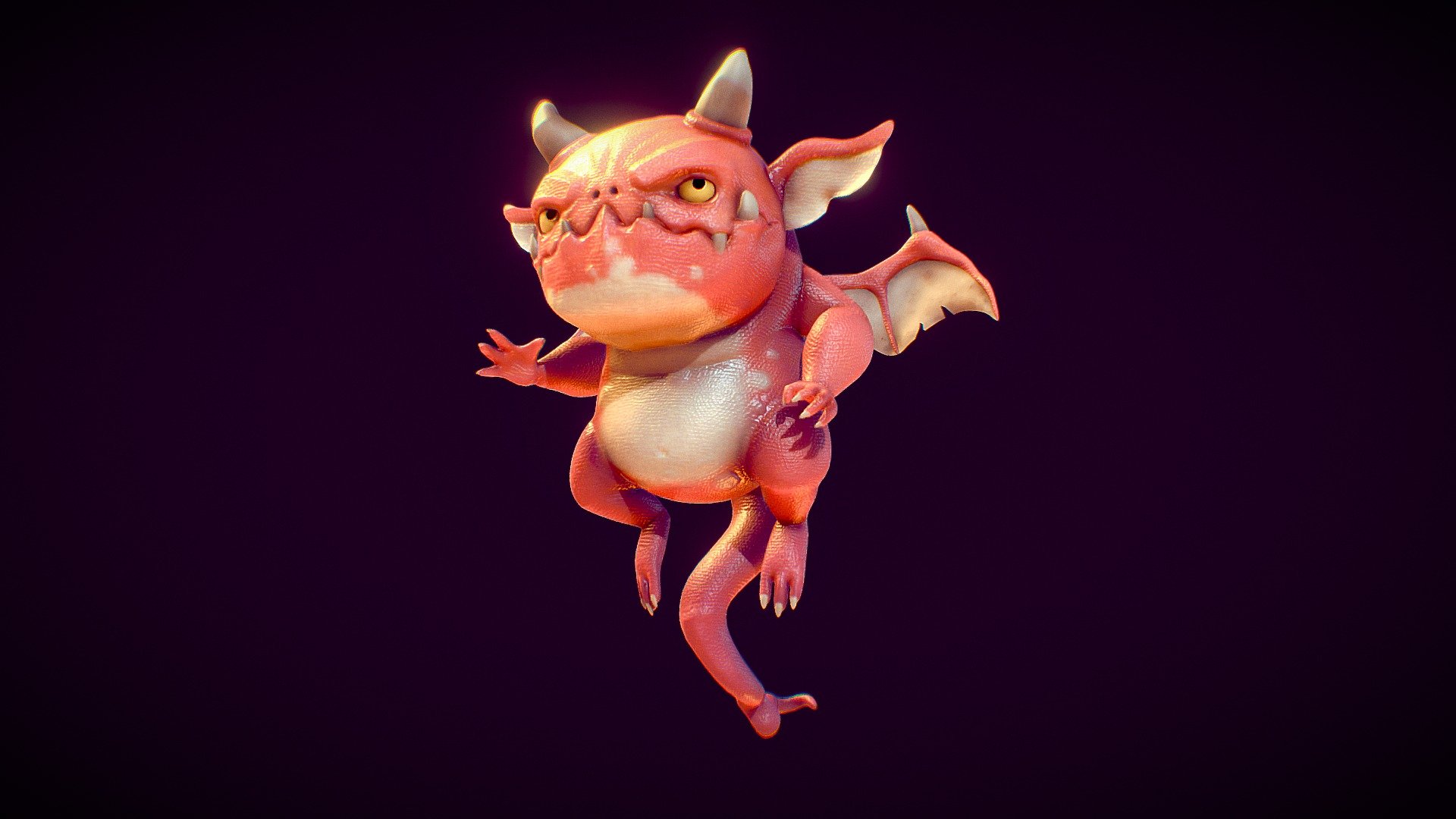 Baby Drake based on a concept by @drawsgood found on artstation, made using Zbrush, Blender and Substance Painter 3d model