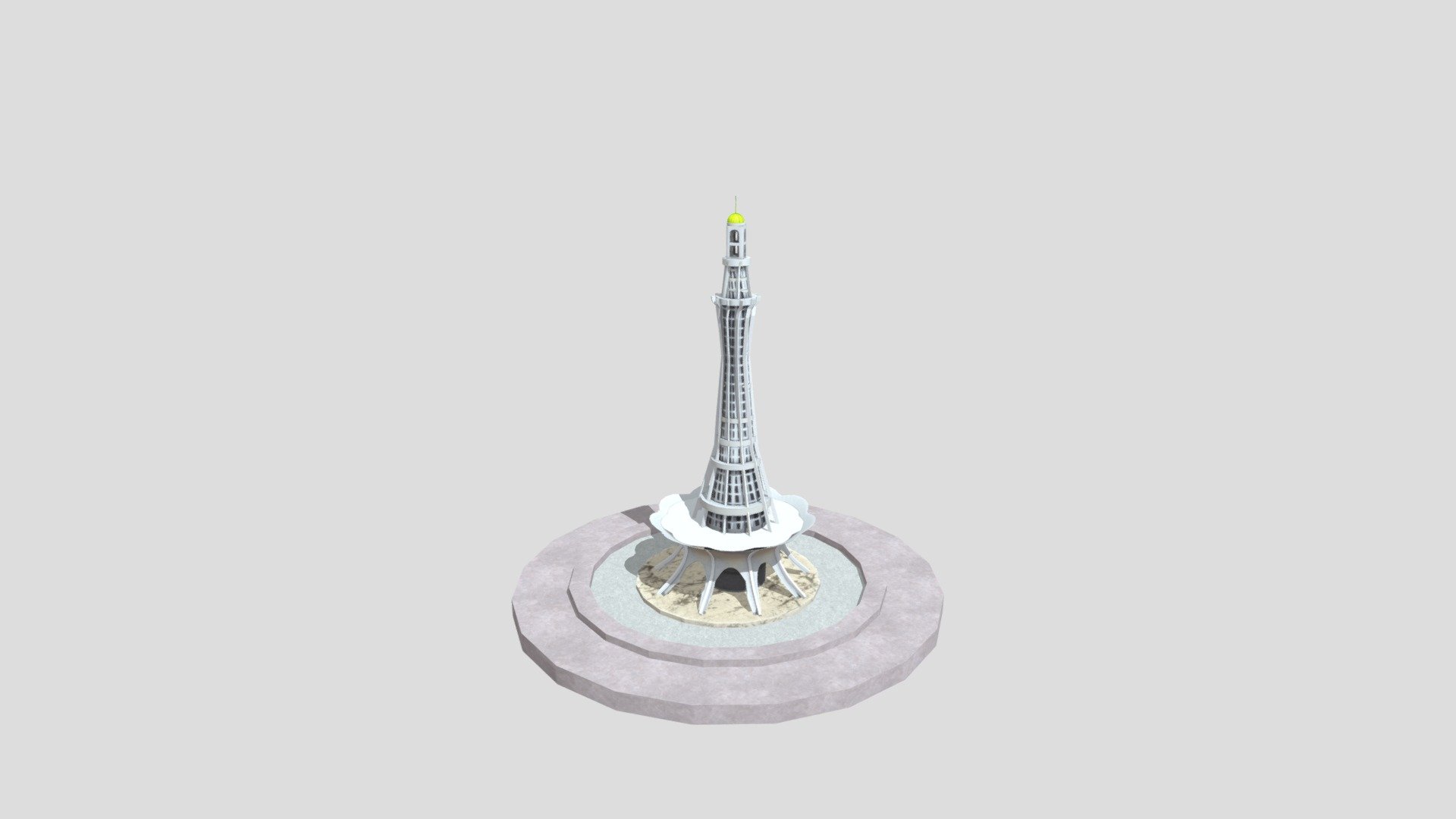 Minar-e-pakistan - Minar-e-pakistan - 3D model by maazorakzai21 3d model